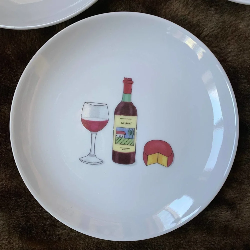 Nancy Green 2001 Boston Warehouse Wine & Cheese Dessert‎ Snack Appetizer Plates